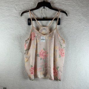 Cozy Rozy Women's‎ Floral Peach Camisole Pajama Top Sleepwear Size L NWT 8270